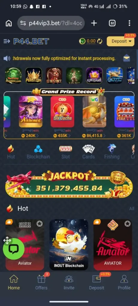 P44 Bet Game Home