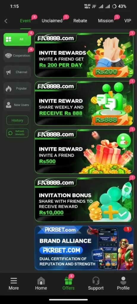 PK8888 Game Bonuses